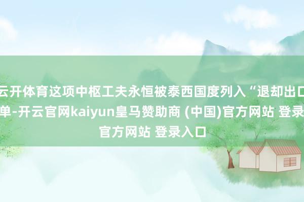 云开体育这项中枢工夫永恒被泰西国度列入“退却出口”清单-开云官网kaiyun皇马赞助商 (中国)官方网站 登录入口