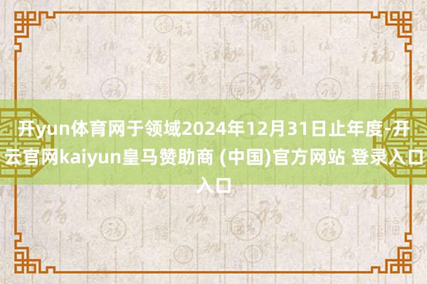 开yun体育网于领域2024年12月31日止年度-开云官网kaiyun皇马赞助商 (中国)官方网站 登录入口