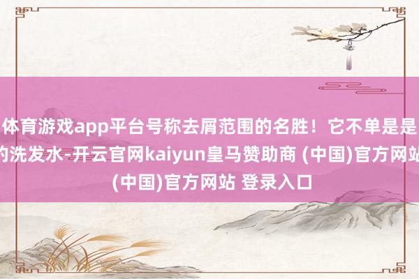 体育游戏app平台号称去屑范围的名胜！它不单是是一款肤浅的洗发水-开云官网kaiyun皇马赞助商 (中国)官方网站 登录入口