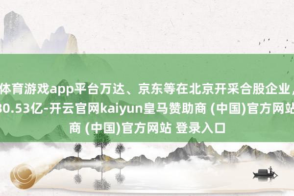 体育游戏app平台万达、京东等在北京开采合股企业，出资额约80.53亿-开云官网kaiyun皇马赞助商 (中国)官方网站 登录入口