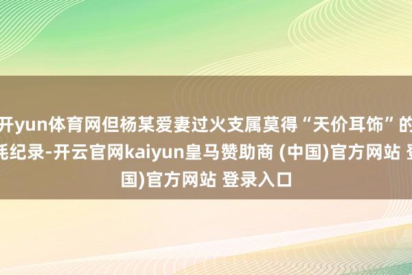 开yun体育网但杨某爱妻过火支属莫得“天价耳饰”的关联消耗纪录-开云官网kaiyun皇马赞助商 (中国)官方网站 登录入口