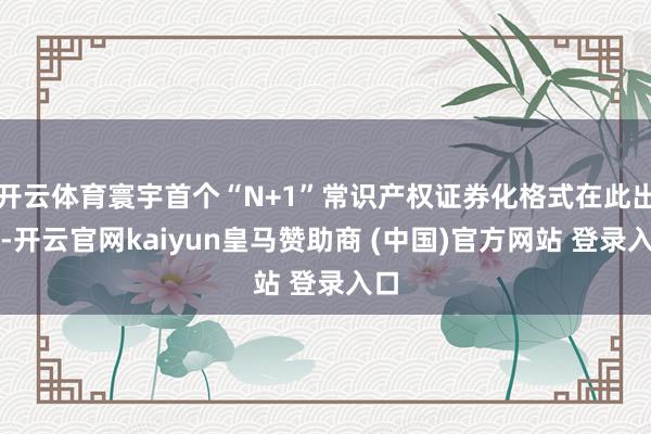 开云体育寰宇首个“N+1”常识产权证券化格式在此出身-开云官网kaiyun皇马赞助商 (中国)官方网站 登录入口