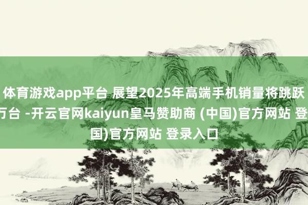 体育游戏app平台 展望2025年高端手机销量将跳跃1500万台 -开云官网kaiyun皇马赞助商 (中国)官方网站 登录入口