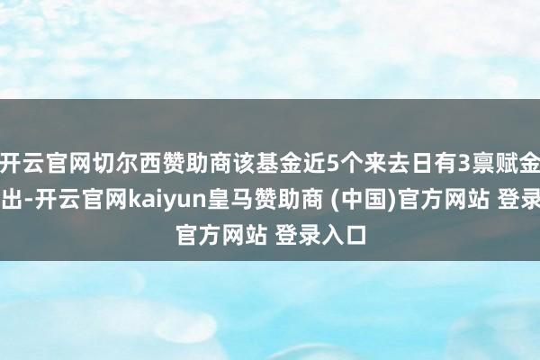 开云官网切尔西赞助商该基金近5个来去日有3禀赋金净流出-开云官网kaiyun皇马赞助商 (中国)官方网站 登录入口