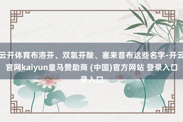 云开体育布洛芬、双氯芬酸、塞来昔布这些名字-开云官网kaiyun皇马赞助商 (中国)官方网站 登录入口