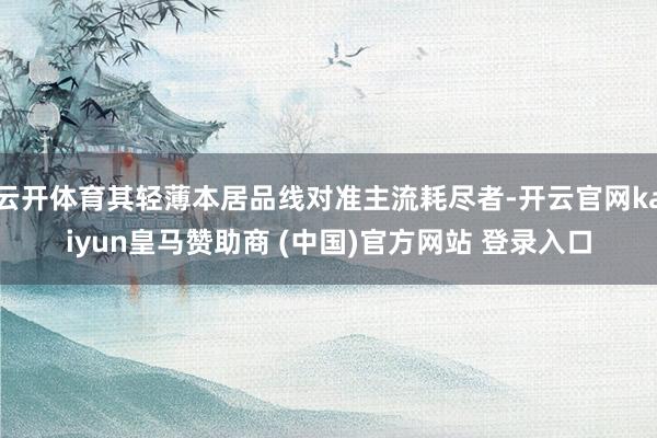 云开体育其轻薄本居品线对准主流耗尽者-开云官网kaiyun皇